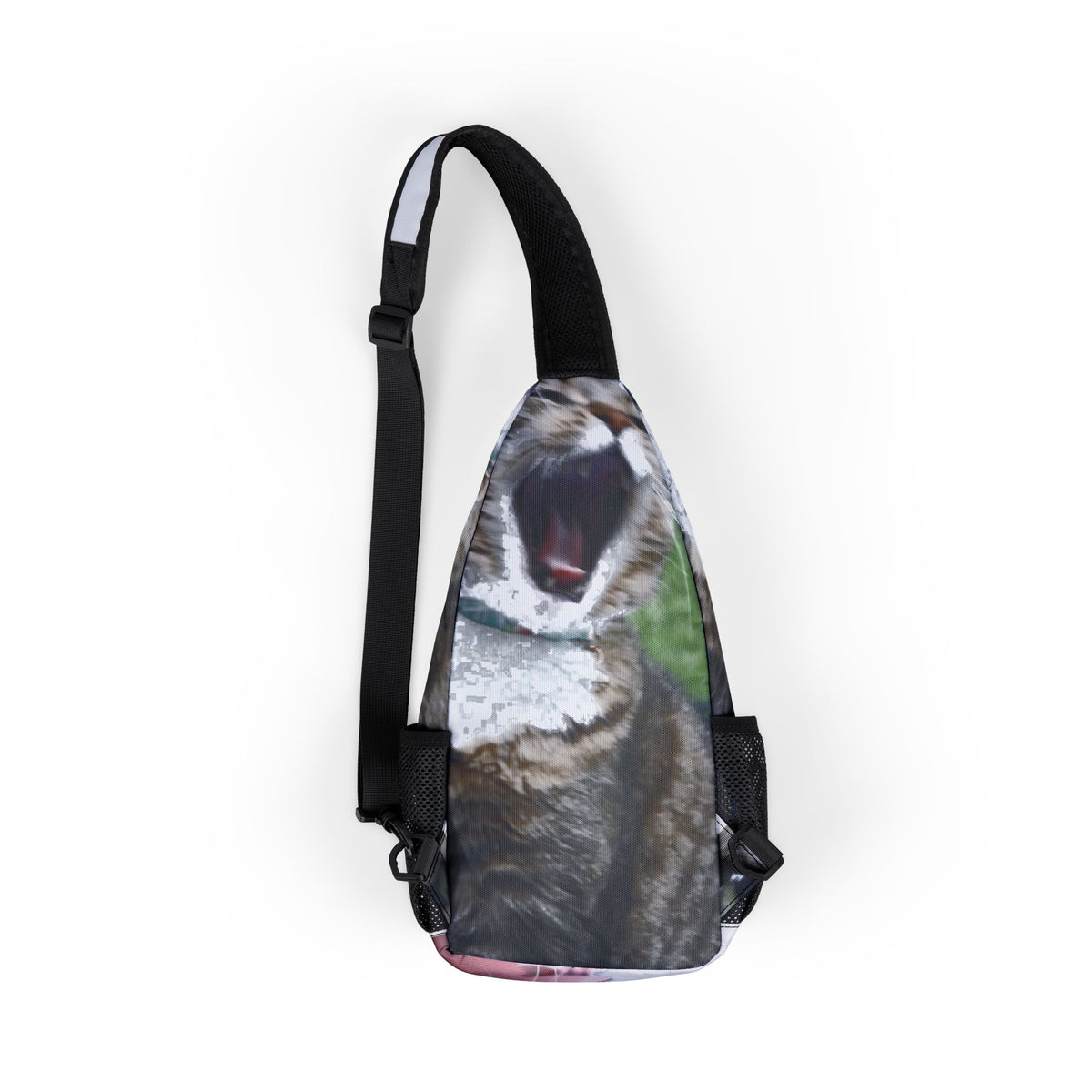 Roaring Lynx Chest Bag — Cat Face Sling Pack