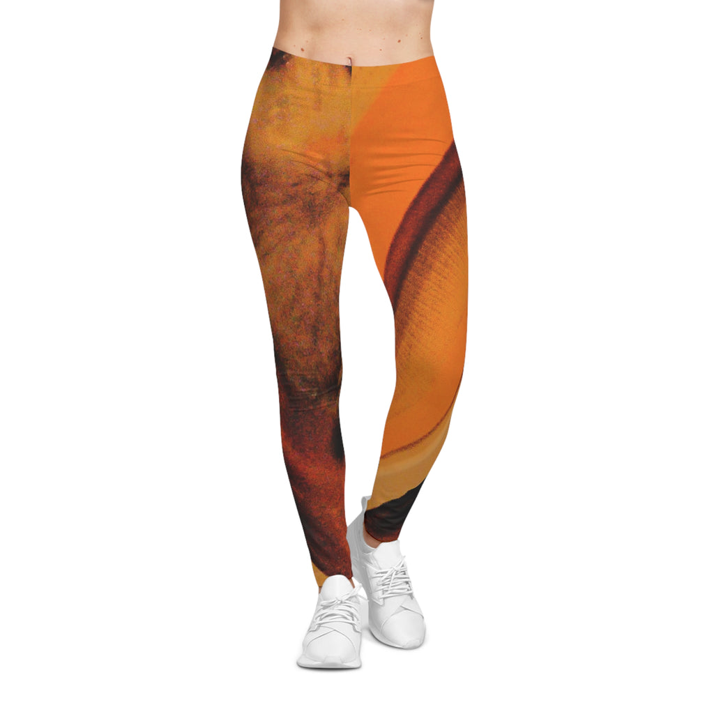 Abstract Orange Sunset Leggings
