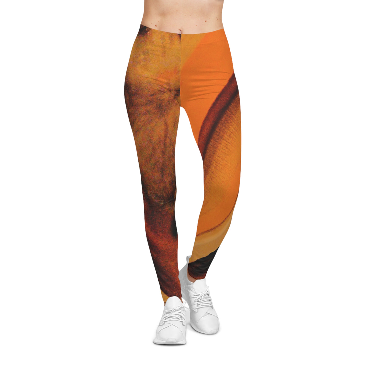 Abstract Orange Sunset Leggings