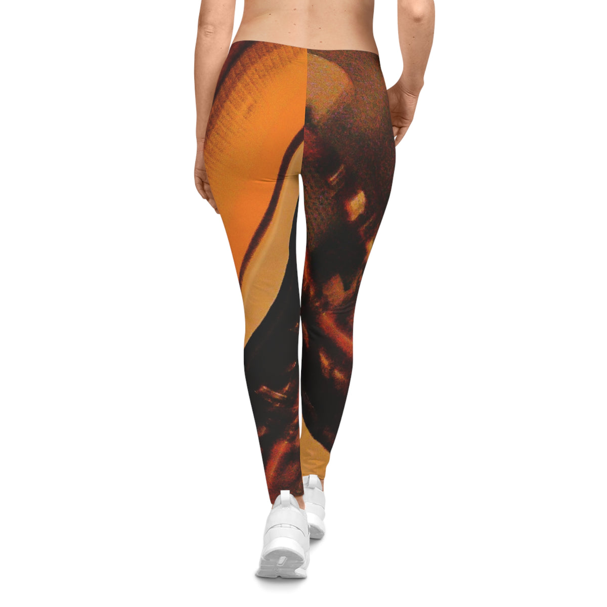 Abstract Orange Sunset Leggings